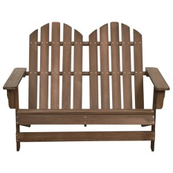 vidaXL 2-Sitzer Adirondack-Gartenbank Massivholz Tanne Braun