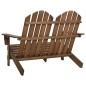 vidaXL 2-Sitzer Adirondack-Gartenbank Massivholz Tanne Braun vidaXL 2-Sitzer Adirondack-Gartenbank Massivholz Tanne Braun