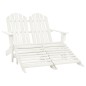 vidaXL Adirondack-Gartenbank 2-Sitzer mit Fußteil Tannenholz Weiß vidaXL Adirondack-Gartenbank 2-Sitzer mit Fußteil Tannenholz Weiß