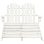 vidaXL Adirondack-Gartenbank 2-Sitzer mit Fußteil Tannenholz Weiß vidaXL Adirondack-Gartenbank 2-Sitzer mit Fußteil Tannenholz Weiß