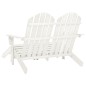 vidaXL Adirondack-Gartenbank 2-Sitzer mit Fußteil Tannenholz Weiß vidaXL Adirondack-Gartenbank 2-Sitzer mit Fußteil Tannenholz Weiß