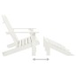 vidaXL Adirondack-Gartenbank 2-Sitzer mit Fußteil Tannenholz Weiß vidaXL Adirondack-Gartenbank 2-Sitzer mit Fußteil Tannenholz Weiß
