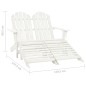 vidaXL Adirondack-Gartenbank 2-Sitzer mit Fußteil Tannenholz Weiß vidaXL Adirondack-Gartenbank 2-Sitzer mit Fußteil Tannenholz Weiß