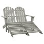 vidaXL 2-Sitzer Adirondack-Gartenbank mit Fußstütze Tannenholz Grau vidaXL 2-Sitzer Adirondack-Gartenbank mit Fußstütze Tannenholz Grau
