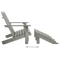 vidaXL 2-Sitzer Adirondack-Gartenbank mit Fußstütze Tannenholz Grau vidaXL 2-Sitzer Adirondack-Gartenbank mit Fußstütze Tannenholz Grau