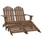 vidaXL 2-Sitzer Adirondack-Gartenbank mit Fußstütze Tannenholz Braun vidaXL 2-Sitzer Adirondack-Gartenbank mit Fußstütze Tannenholz Braun