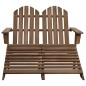 vidaXL 2-Sitzer Adirondack-Gartenbank mit Fußstütze Tannenholz Braun vidaXL 2-Sitzer Adirondack-Gartenbank mit Fußstütze Tannenholz Braun