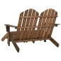 vidaXL 2-Sitzer Adirondack-Gartenbank mit Fußstütze Tannenholz Braun vidaXL 2-Sitzer Adirondack-Gartenbank mit Fußstütze Tannenholz Braun