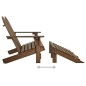 vidaXL 2-Sitzer Adirondack-Gartenbank mit Fußstütze Tannenholz Braun vidaXL 2-Sitzer Adirondack-Gartenbank mit Fußstütze Tannenholz Braun
