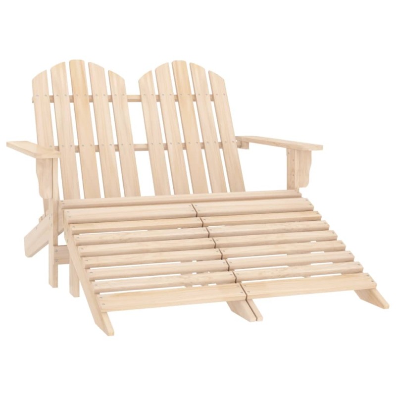 vidaXL Adirondack-Gartenbank 2-Sitzer mit Fußteil Tannenholz vidaXL Adirondack-Gartenbank 2-Sitzer mit Fußteil Tannenholz
