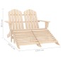 vidaXL Adirondack-Gartenbank 2-Sitzer mit Fußteil Tannenholz vidaXL Adirondack-Gartenbank 2-Sitzer mit Fußteil Tannenholz