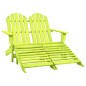 vidaXL Adirondack-Gartenbank 2-Sitzer mit Fußteil Tannenholz Grün vidaXL Adirondack-Gartenbank 2-Sitzer mit Fußteil Tannenholz Grün