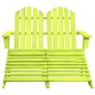 vidaXL Adirondack-Gartenbank 2-Sitzer mit Fußteil Tannenholz Grün vidaXL Adirondack-Gartenbank 2-Sitzer mit Fußteil Tannenholz Grün