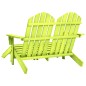 vidaXL Adirondack-Gartenbank 2-Sitzer mit Fußteil Tannenholz Grün vidaXL Adirondack-Gartenbank 2-Sitzer mit Fußteil Tannenholz Grün