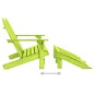 vidaXL Adirondack-Gartenbank 2-Sitzer mit Fußteil Tannenholz Grün vidaXL Adirondack-Gartenbank 2-Sitzer mit Fußteil Tannenholz Grün