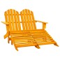 vidaXL 2-Sitzer Adirondack-Gartenbank mit Fußstütze Tannenholz Orange vidaXL 2-Sitzer Adirondack-Gartenbank mit Fußstütze Tannenholz Orange
