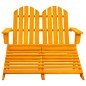 vidaXL 2-Sitzer Adirondack-Gartenbank mit Fußstütze Tannenholz Orange vidaXL 2-Sitzer Adirondack-Gartenbank mit Fußstütze Tannenholz Orange