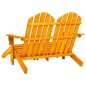 vidaXL 2-Sitzer Adirondack-Gartenbank mit Fußstütze Tannenholz Orange vidaXL 2-Sitzer Adirondack-Gartenbank mit Fußstütze Tannenholz Orange