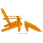 vidaXL 2-Sitzer Adirondack-Gartenbank mit Fußstütze Tannenholz Orange vidaXL 2-Sitzer Adirondack-Gartenbank mit Fußstütze Tannenholz Orange