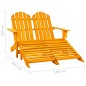 vidaXL 2-Sitzer Adirondack-Gartenbank mit Fußstütze Tannenholz Orange vidaXL 2-Sitzer Adirondack-Gartenbank mit Fußstütze Tannenholz Orange