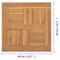 vidaXL Tischplatte Quadratisch 40x40x2,5 cm Massivholz Teak vidaXL Tischplatte Quadratisch 40x40x2,5 cm Massivholz Teak