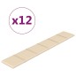 Wandpaneele 12 Stk. Creme 90x15 cm Stoff 1,62 m² Wandpaneele 12 Stk. Creme 90x15 cm Stoff 1,62 m²