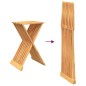 vidaXL Klapphocker 40x32,5x70 cm Massivholz Teak vidaXL Klapphocker 40x32,5x70 cm Massivholz Teak