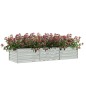 vidaXL Garten-Hochbeet 240x80x45 cm Verzinkter Stahl Silber vidaXL Garten-Hochbeet 240x80x45 cm Verzinkter Stahl Silber