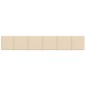 Wandpaneele 12 Stk. Creme 90x15 cm Stoff 1,62 m² Wandpaneele 12 Stk. Creme 90x15 cm Stoff 1,62 m²