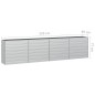 vidaXL Garten-Hochbeet 320x40x77 cm Verzinkter Stahl Silber vidaXL Garten-Hochbeet 320x40x77 cm Verzinkter Stahl Silber