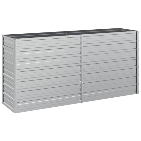 vidaXL Garten-Hochbeet 160x40x77 cm Verzinkter Stahl Silber