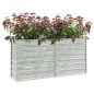 vidaXL Garten-Hochbeet 160x40x77 cm Verzinkter Stahl Silber vidaXL Garten-Hochbeet 160x40x77 cm Verzinkter Stahl Silber