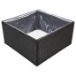 vidaXL Pflanzkübel Schwarz 80x80x40 cm Poly Rattan vidaXL Pflanzkübel Schwarz 80x80x40 cm Poly Rattan