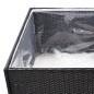 vidaXL Pflanzkübel Schwarz 80x80x40 cm Poly Rattan vidaXL Pflanzkübel Schwarz 80x80x40 cm Poly Rattan