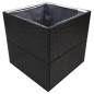 vidaXL Pflanzkübel Schwarz 80x80x80 cm Poly Rattan vidaXL Pflanzkübel Schwarz 80x80x80 cm Poly Rattan