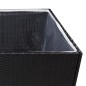 vidaXL Pflanzkübel Schwarz 80x80x80 cm Poly Rattan vidaXL Pflanzkübel Schwarz 80x80x80 cm Poly Rattan