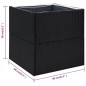 vidaXL Pflanzkübel Schwarz 80x80x80 cm Poly Rattan vidaXL Pflanzkübel Schwarz 80x80x80 cm Poly Rattan