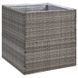 vidaXL Pflanzkübel Grau 80x80x80 cm Poly Rattan vidaXL Pflanzkübel Grau 80x80x80 cm Poly Rattan