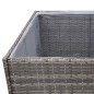 vidaXL Pflanzkübel Grau 80x80x80 cm Poly Rattan vidaXL Pflanzkübel Grau 80x80x80 cm Poly Rattan