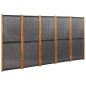 vidaXL 5-tlg. Raumteiler Schwarz 350x180 cm vidaXL 5-tlg. Raumteiler Schwarz 350x180 cm