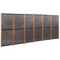 vidaXL 6-tlg. Raumteiler Schwarz 420x180 cm vidaXL 6-tlg. Raumteiler Schwarz 420x180 cm