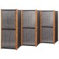 vidaXL 6-tlg. Raumteiler Schwarz 420x180 cm vidaXL 6-tlg. Raumteiler Schwarz 420x180 cm