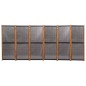 vidaXL 6-tlg. Raumteiler Schwarz 420x180 cm vidaXL 6-tlg. Raumteiler Schwarz 420x180 cm