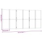 vidaXL 6-tlg. Raumteiler Schwarz 420x180 cm vidaXL 6-tlg. Raumteiler Schwarz 420x180 cm