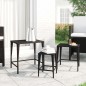 vidaXL Satztische 3 Stk. Schwarz Poly Rattan vidaXL Satztische 3 Stk. Schwarz Poly Rattan