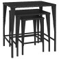 vidaXL Satztische 3 Stk. Schwarz Poly Rattan vidaXL Satztische 3 Stk. Schwarz Poly Rattan