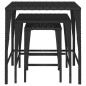 vidaXL Satztische 3 Stk. Schwarz Poly Rattan vidaXL Satztische 3 Stk. Schwarz Poly Rattan