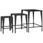 vidaXL Satztische 3 Stk. Schwarz Poly Rattan vidaXL Satztische 3 Stk. Schwarz Poly Rattan