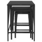 vidaXL Satztische 3 Stk. Schwarz Poly Rattan vidaXL Satztische 3 Stk. Schwarz Poly Rattan