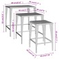vidaXL Satztische 3 Stk. Braun Poly Rattan vidaXL Satztische 3 Stk. Braun Poly Rattan
